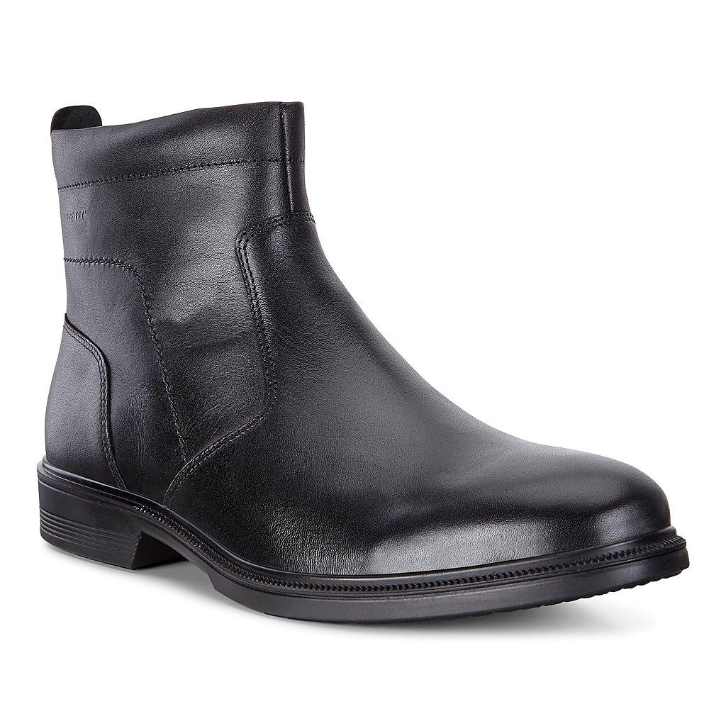 Ecco Lisbon Mens Ankle Boots In Black Online - India TCB-495631